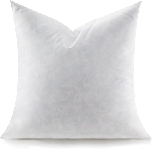 Feather Throw Pillow Insert, Soft Fluffy Square 26 x 26 Inches Decorative Pillow Insert, Feather and Down Euro Pillows for Bed, Couch and Cushion