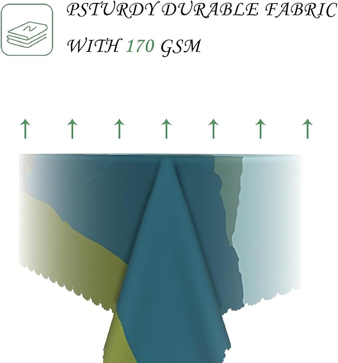 52x70 Inch Nature Rectangular Tablecloth Mountain Tree Sky Fairy Landscape Table Cloth Waterproof Durable Table Cover for BBQ Picnic Indoor Gaming Room Decor