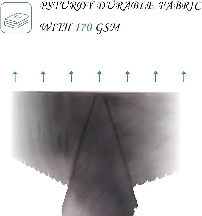 60x84 Inch Nature Rectangular Tablecloth Foggy Wild Woodland Table Cloth Waterproof Durable Table Cover for Holiday Picnic Outdoor BBQ Decor