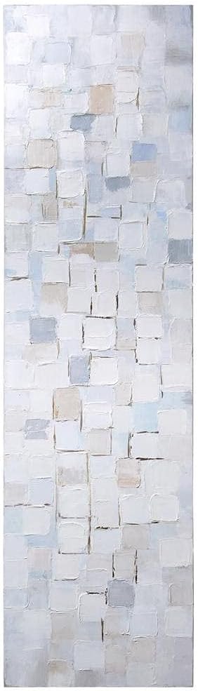 Empire Art Direct Abstract Wall Art Textured Hand Painted Canvas by Martin Edwards, Unframed, 20" x 72", Frozen Tundra