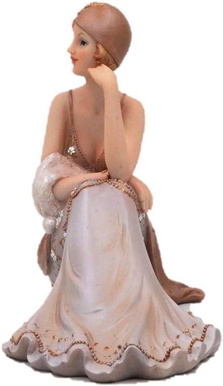 Comfy Hour Glamour Elegance Victorian Style Lady Collection Lady Sitting On Ground Resin Art Figurine,6-inch Height