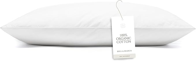BOLL & BRANCH Down Chamber Pillow - Firm, King - Naturally Cooling Shell - Premium Comfort, Superior Support - Cruelty-Free IDS Certified Down