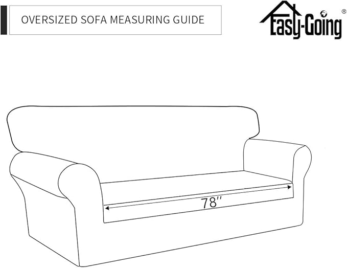 Easy-Going 2 Pieces Microfiber Stretch Sofa Slipcover – Spandex Soft Fitted Sofa Couch Cover, Washable Furniture Protector with Elastic Bottom Kids,Pet (Oversized Sofa, Chocolate