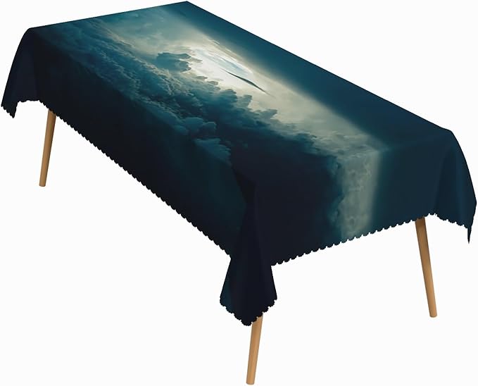 52x70 Inch Nature Rectangular Tablecloth Sky Cloud Table Cloth Waterproof Durable Table Cover for Party Picnic Indoor Bedroom Decor