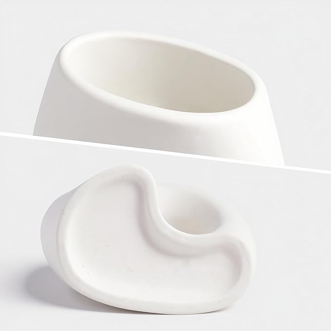 Ceramic Vase Set of 2, Minimalist Neutral Clay Vases for Modern Home Decor, Aesthetic Decorative Centerpieces for Living Room, Bedroom, or Entryway