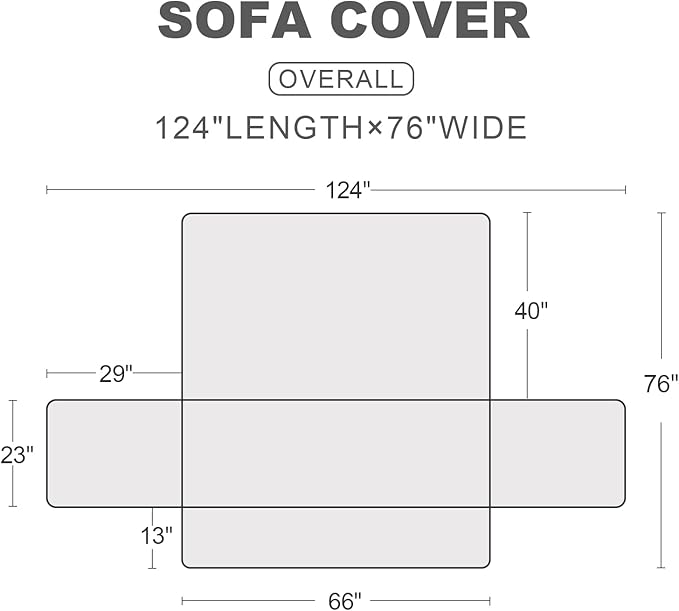 Plush and Fuzzy Shaggy Couch Cover, Dog Pad Faux Fur Sofa Cover, Water Resistant Slipcover, Non-Slip Furniture Protector for Kids,Dogs,Cats.(Magic Gray, Large Sofa)