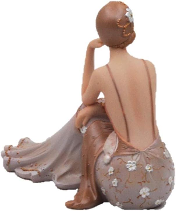 Comfy Hour Glamour Elegance Victorian Style Lady Collection Lady Sitting On Ground Resin Art Figurine,6-inch Height
