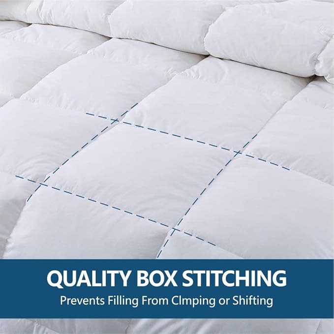 Cozynight Down Alternative Comforter-All Season Full Comforters Duvet Insert with Corner Tabs-Lightweight Breathable Reversible White Comforter 82x86 inches