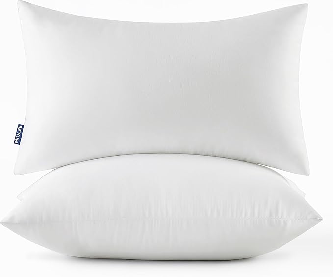 MIULEE Standard Size Pillow Inserts Pack of 2, Decorative Throw Pillow Inserts for Couch