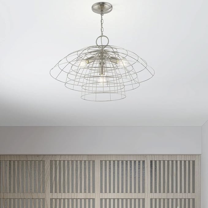 Livex Lighting 4 Lt Brushed Nickel Chandelier