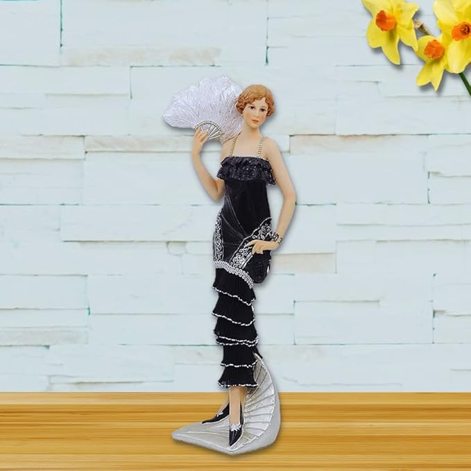 Comfy Hour Glamour Elegance Victorian Style Lady Collection Camille Lady with Fan Resin Art Figurine,13-inch Height