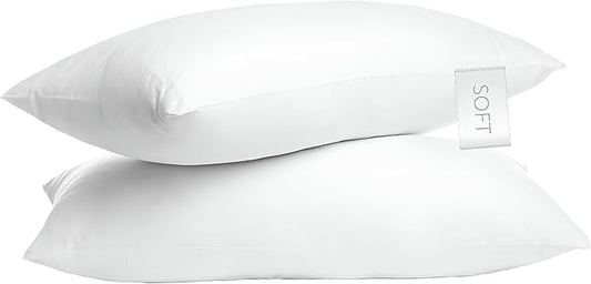 Digital Decor 100% Cotton Luxury Hotel Pillows King Size Set of 2, Cooling Down Alternative Bed Pillows for Sleeping, Hypoallergenic Soft Supportive Pillows for Side & Back, Made in USA, 36" x 20"