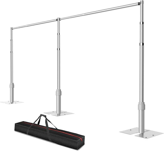 Pipe and Drape Backdrop Stand, 8.9x20ft Heavy Duty Adjustable Background Frame with Metal Base, Back Drop Holder for Parties Photography Wedding Photoshoot Decoration