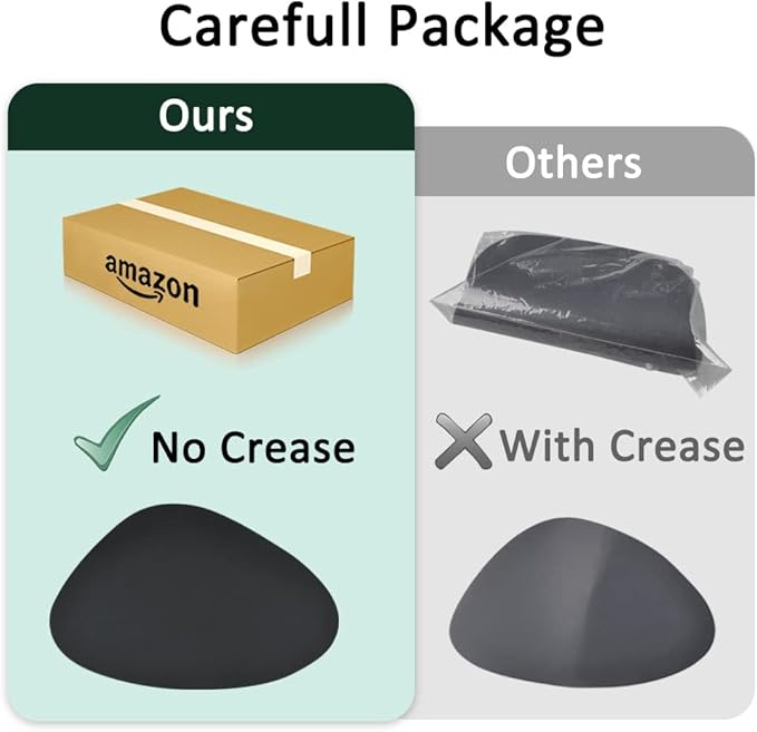 Faux Leather Placemats Set,Round PU Dinning Table Mats,Wipeable Easy to Clean Stain Resistant Heat Resistant Waterproof Place Mats Durable Plate Mats for Table Nordic Style (Black(4Pack))