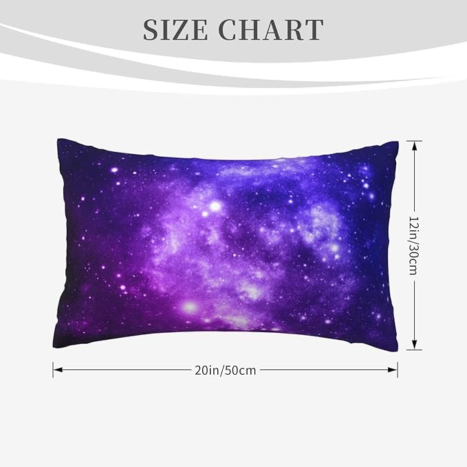 Galaxy Star Lumbar Pillow Covers 12x20 Inch Set of 2 Space Nebula Throw Pillow Cover Starry Sky Stars Pillowcase Cushion Cases for Home Couch Bed Sofa