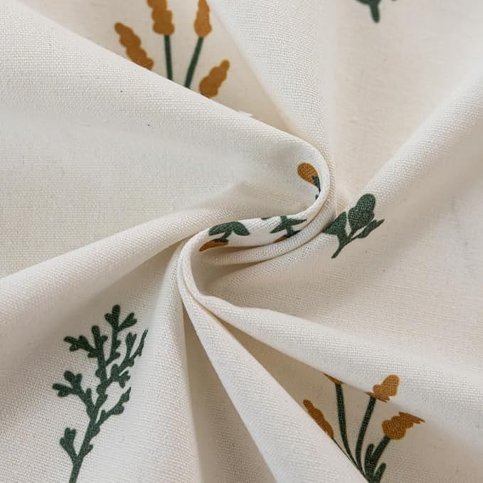 F-CHU Orange Floral Curtains 84 Inch Length 2 Panels Set Living Room Floor Length Drapes Bedroom Boho Farmhouse Window Curtain Panels Rod Pocket Tassel Dining Room Window Treatments 55" W x 84" L