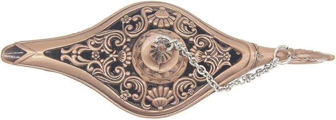 Classic Vintage Hollow Magic Genie Light Costume Lamp Home Table Decoration & Gift, Small (4.7"x1.7"x2.9"), Copper