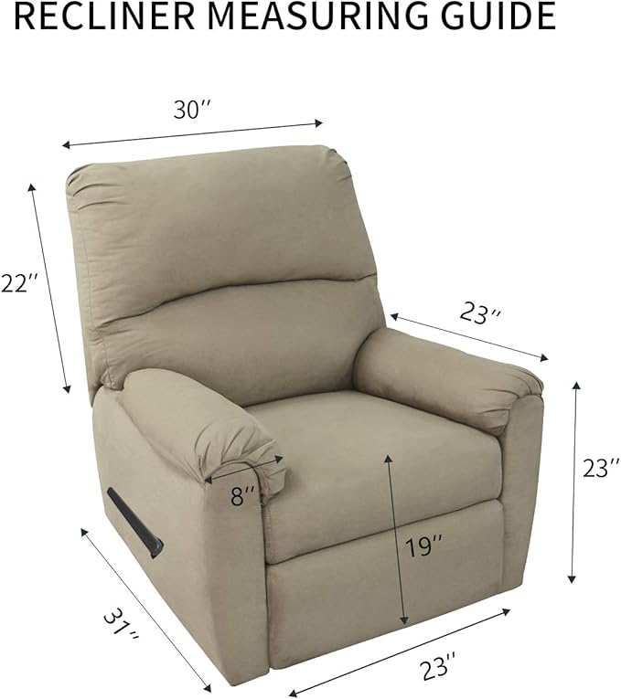 PureFit Super Stretch Chair Sofa Slipcover with Pocket – Spandex Non Slip Soft Couch Sofa Cover, Washable Furniture Protector with Elastic Bottom for Kids, Pets （Recliner, Wine）