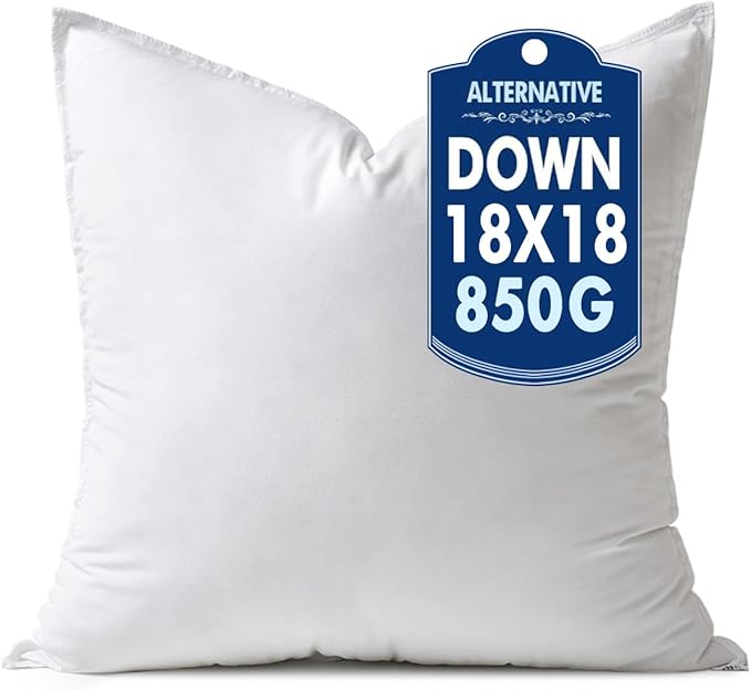 MIULEE 18x18 Down Alternative Pillow Insert Decorative Throw Pillow 18 x 18 Inch Body Bed Sleeping Ultra Soft Fluffy Form for Sofa Couch Bed
