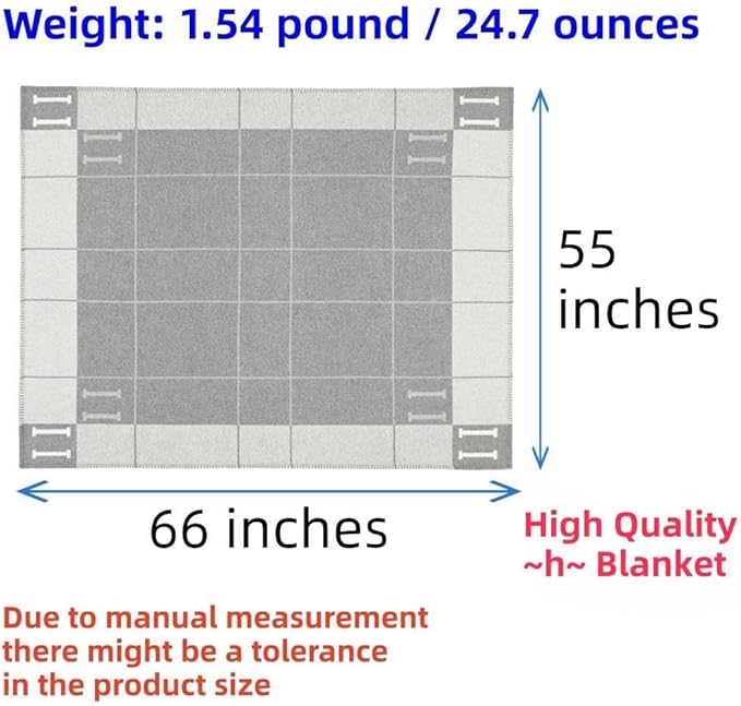 h Blanket Soft Throw Blanket Faux Fleece Cashmere Plaid Warm Shawl Thick Knitted Plush Cozy Comfy for Women Throw Blanket for Sofa Couch Bed Queen King Size 55x66 in (Khaki)