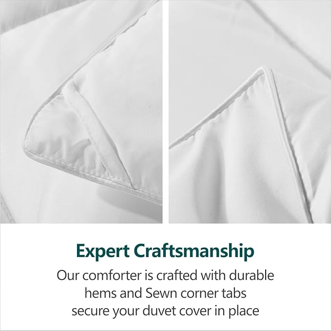 Cozynight Soft Comforter Twin XL Size Duvet Insert-Down Alternative Comforter with Corner Tabs-Lightweight Washable Diamond Stitched (White,68“x92”)