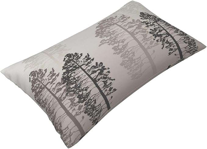 Grey Tree Lumbar Pillow Covers 12x20 Inch Set of 2 Forest Gray Beige Throw Pillow Cover Nature Pine Trees Pillowcase Cushion Cases for Home Couch Bed Sofa