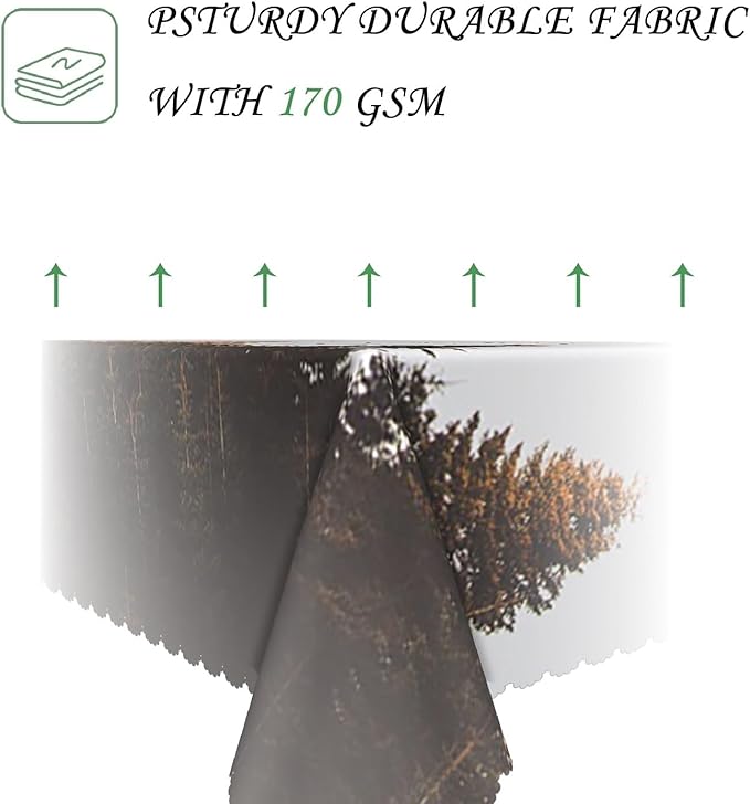 54x108 Inch Nature Rectangular Tablecloth Bird Autumn Forest Table Cloth Waterproof Durable Table Cover for Holiday Picnic Outdoor BBQ Decor