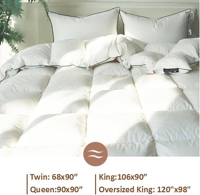 Luxury Down Fiber Comforter Queen Size Bed Comforter-Ultra-Soft & Cozy Hotel Collection Duvet Insert, Fluffy & Comfortable - Queen Size(90 "X 90”)