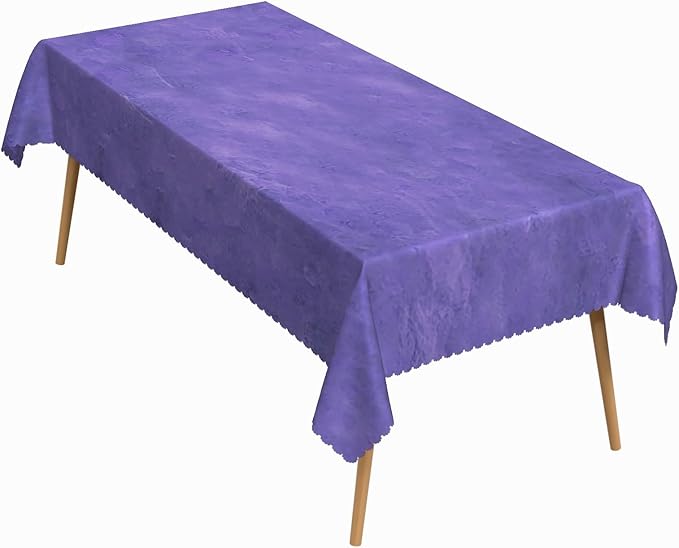 60x120 Inch Abstract Art Rectangular Tablecloth Watercolor Stained Purple Texture Table Cloth Waterproof Durable Table Cover for Kitchen Dining Home Party Studio Decor