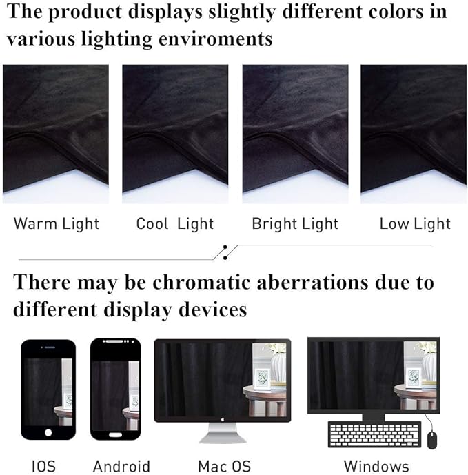 StangH Black Velvet Curtains Set of 2 Blackout Panels 120-inches Extra Long Thick Thermal Insulated Drapes Total Privacy Protect Panels for Film Room/Basement, 52W x 120L, 2 Pcs