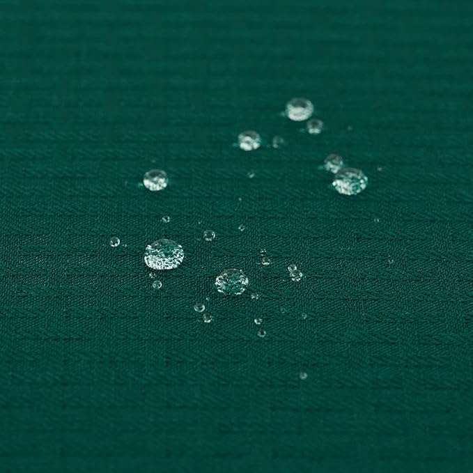 maxmill Christmas Tablecloth Weaved Texture Design Stain Resistant Waterproof Wrinkle Resistant Table Cloth, Decoration for Dining Room Holiday Parties Dinner, Rectangle 60 x 120 Inch, Hunter Green
