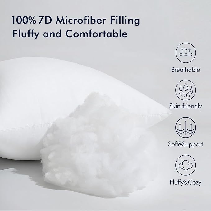MIULEE Throw Pillow Insert Premium Pillow Stuffer Sham Rectangle for Decorative Cushion Bed Couch Sofa 15x15 Inch