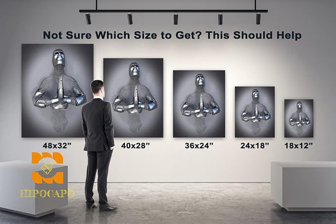 3D Wall Art Decor Artwork - 3D Metal Effect Wall Art Merged Hands for Modern Wall Art, Large Wall Art for Bedroom Dercorations Framed 28”x40”x1Pcs