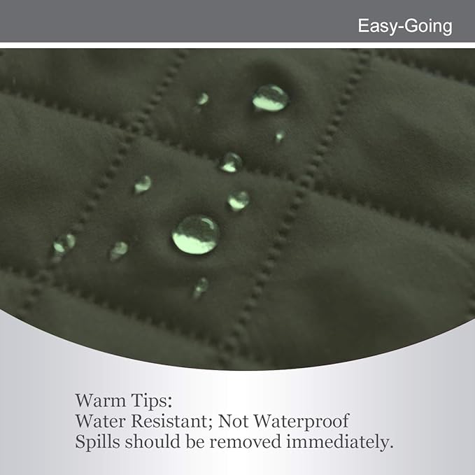 Easy-Going Chair Sofa Slipcover Reversible Sofa Cover Water Resistant Couch Cover Furniture Protector Cover with Elastic Straps for Pets Kids Children Dog Cat (Chair, Army Green/Beige)
