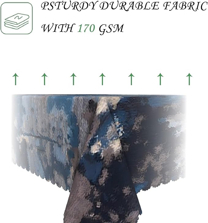 70x90 Inch Abstract Art Rectangular Tablecloth Ombre Grunge Camouflage Table Cloth Waterproof Durable Table Cover for Kitchen Home Picnic Interior Decor
