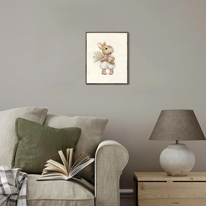 XOCUUI Pink Nursery Wall Decor Art Prints, Cute Baby Girl Room Decor, Pink Girl Wall Art Vintage Floral Wall Decor for Baby Girls' Nursery & Kids' Room - 8x10inch|Unframed