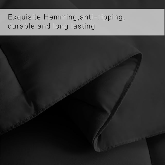 COHOME Quilted California King Size Comforter - All-Season Down Alternative Duvet Insert - Luxury Hotel Soft Breathable Black Comforter with Anti-Clump Tech & 8 Tabs- Reversible（96"x104"）