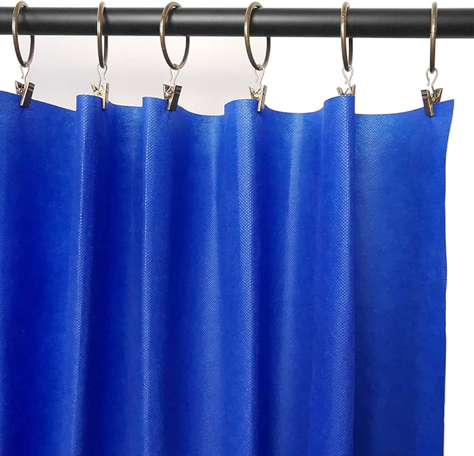 40 Pack Metal Curtain Rings with Clips, Drapery Clips with Rings, Curtain Rod Clips Hooks, Decorative Windows Hanging Curtain Hangers, 1.5 Inch Interior Diameter, Bronze