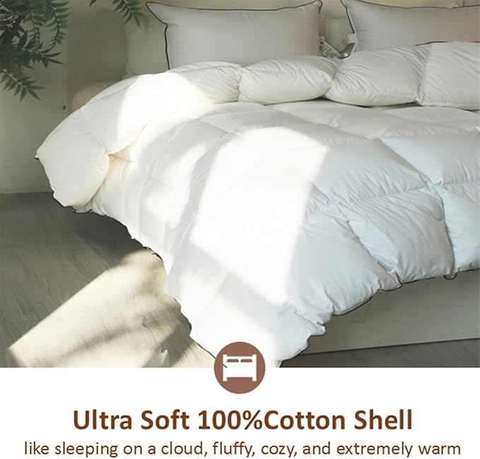 Luxury Down Fiber Comforter Queen Size Bed Comforter-Ultra-Soft & Cozy Hotel Collection Duvet Insert, Fluffy & Comfortable - Queen Size(90 "X 90”)