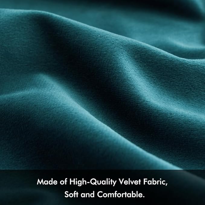 MIULEE Pack of 2 Teal Velvet Throw Pillow Covers 20x20 Inch Soft Solid Decorative Square Set Cushion Cases for Spring Couch Sofa Bedroom