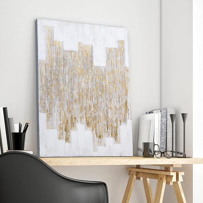 Empire Art Direct Abstract Wall Art Textured Hand Painted Canvas by Martin Edwards, Unframed, 40" x 30", The City