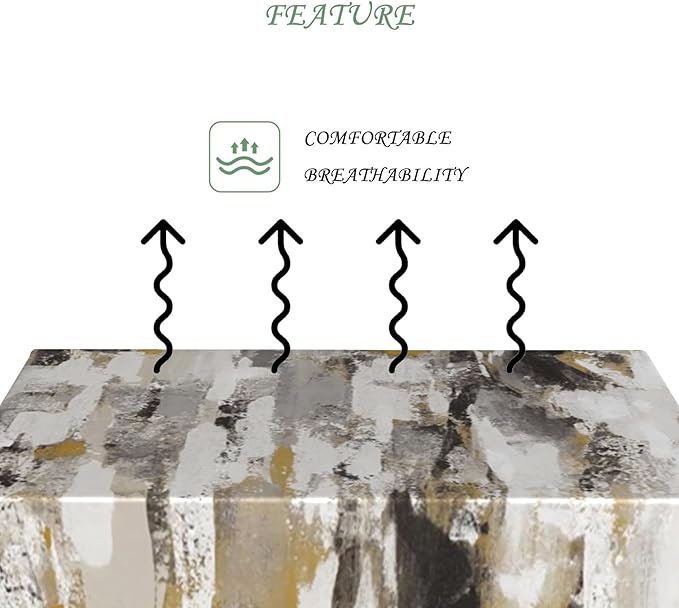 70x90 Inch Oil Painting Rectangular Tablecloth Grunge Modern Art Table Cloth Waterproof Durable Table Cover for Kitchen Dining Home Party Studio Decor