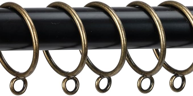 Curtain Rings with Eyelets Metal Eyelet Drapery Rings Inner Diameter 1.5Inch Curtain Rings for Hanging Pinch Pleat Curtain Pin Drape Hooks Bronze Zocang