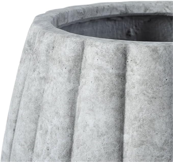 SAFAVIEH Outdoor Collection Kaston Light Grey Concrete Planter (Fully Assembled)