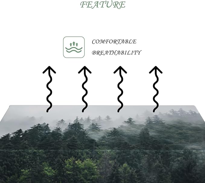 54x108 Inch Nature Rectangular Tablecloth Pine Woodland Dreamland Table Cloth Waterproof Durable Table Cover for Holiday Picnic Outdoor BBQ Decor
