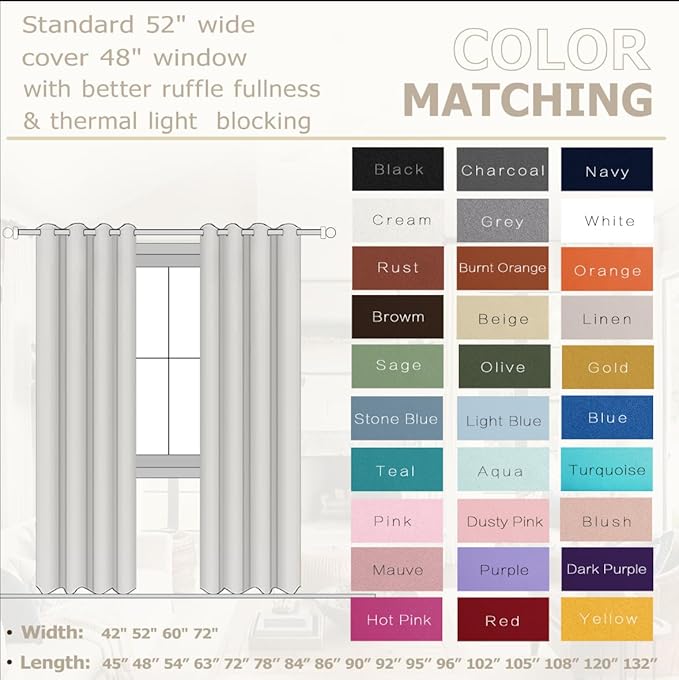 KOUFALL Orange Curtains for Boys Bedroom 2 Panels Blackout Room Darkening Autumn Dinosaur Themed Pumpkin Curtains for Kids Room Decor Nursery Dorm Living Space,63 Inch Length,Tangerine