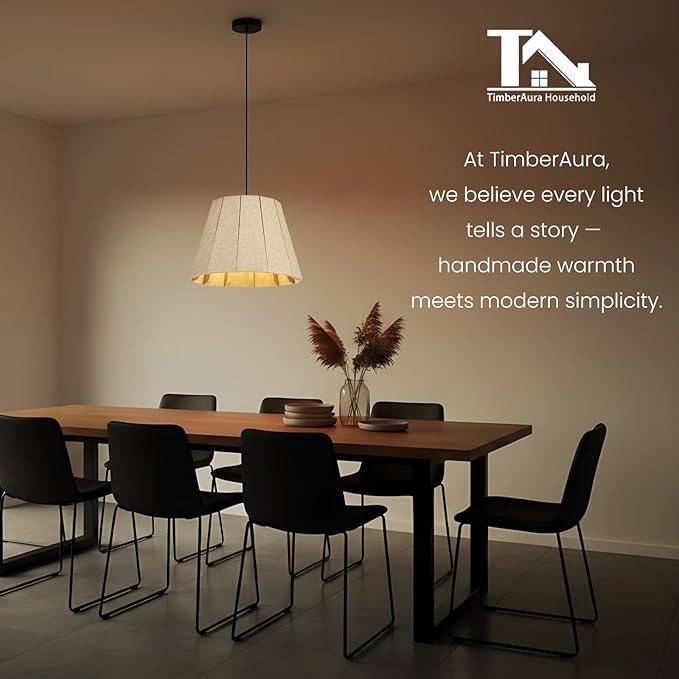 Pendant Light with Felt Lampshade, Modern Hanging Lamp Fixture, DIY Acoustic Pendant Light Chandeliers for Kitchen Island, Living Room, Dining Room, Bedroom, Office (D15.7"x11")