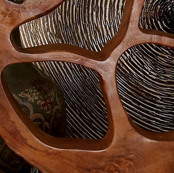 Deco 79 Teak Wood Abstract Handmade Decorative Sculpture Home Decor Statue, Accent Figurine 16" x 8" x 25", Brown