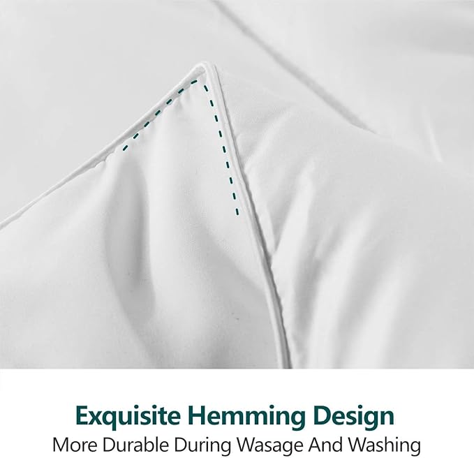 Cozynight Soft Oversized King Size Comforter Duvet Insert-Lightweight Down Alternative Comforter with Corner Tabs-Fluffy Breathable Diamond Stitched (White,110"x98")
