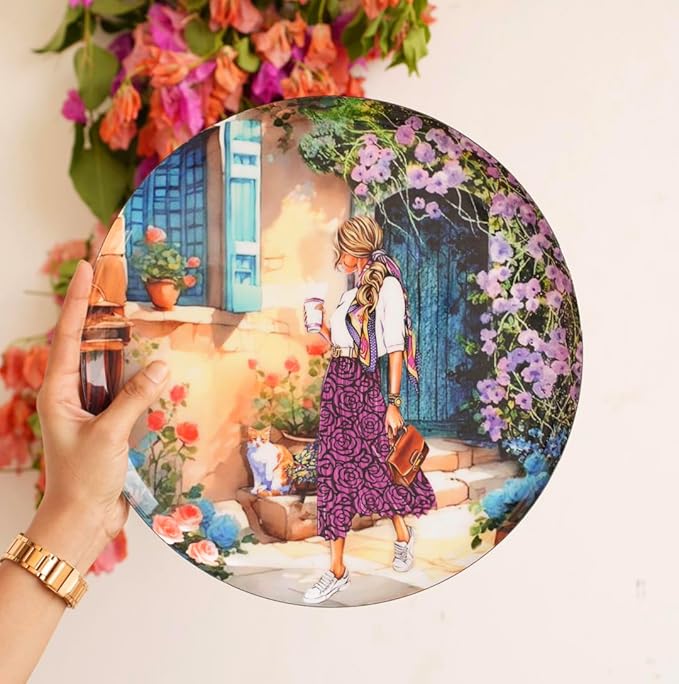 RITUALISTIC Slice of Life Iron Wall Art Plates – Set of 5 Decorative Plates | Contemporary Metal Wall Decor | Modern Wall Hanging for Living Room, Bedroom & Home Interiors | Christmas gifts